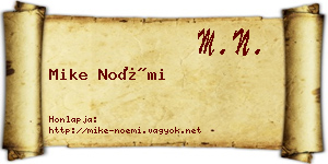 Mike Noémi névjegykártya