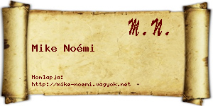 Mike Noémi névjegykártya
